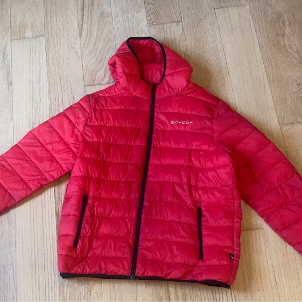 Spyder Bold Red Men's Puffer Jacket Packable